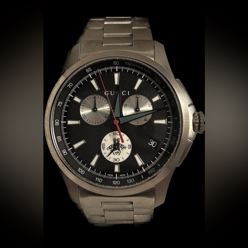 (NWT)GUCCI YA126267 G-Timeless
Chronograph Black Dial Men's
Watch